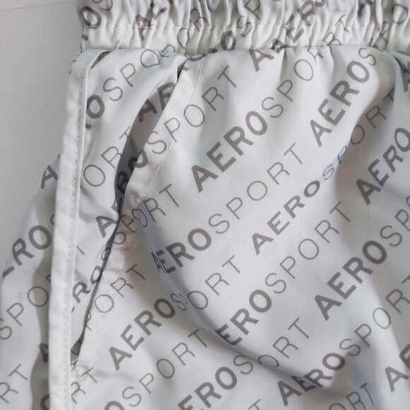 Aeropostale sport active wear short light grey graphic design women's size L - Picture 7 of 11